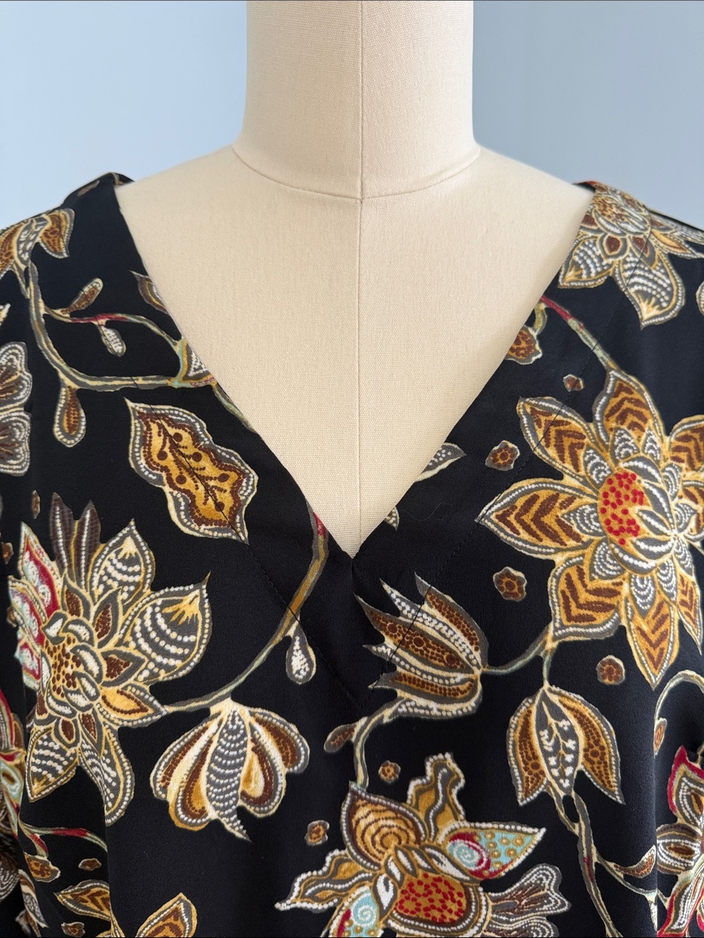 Belle by Kim Gravel BOHO tunic blouse SZM - Picture 3 of 14